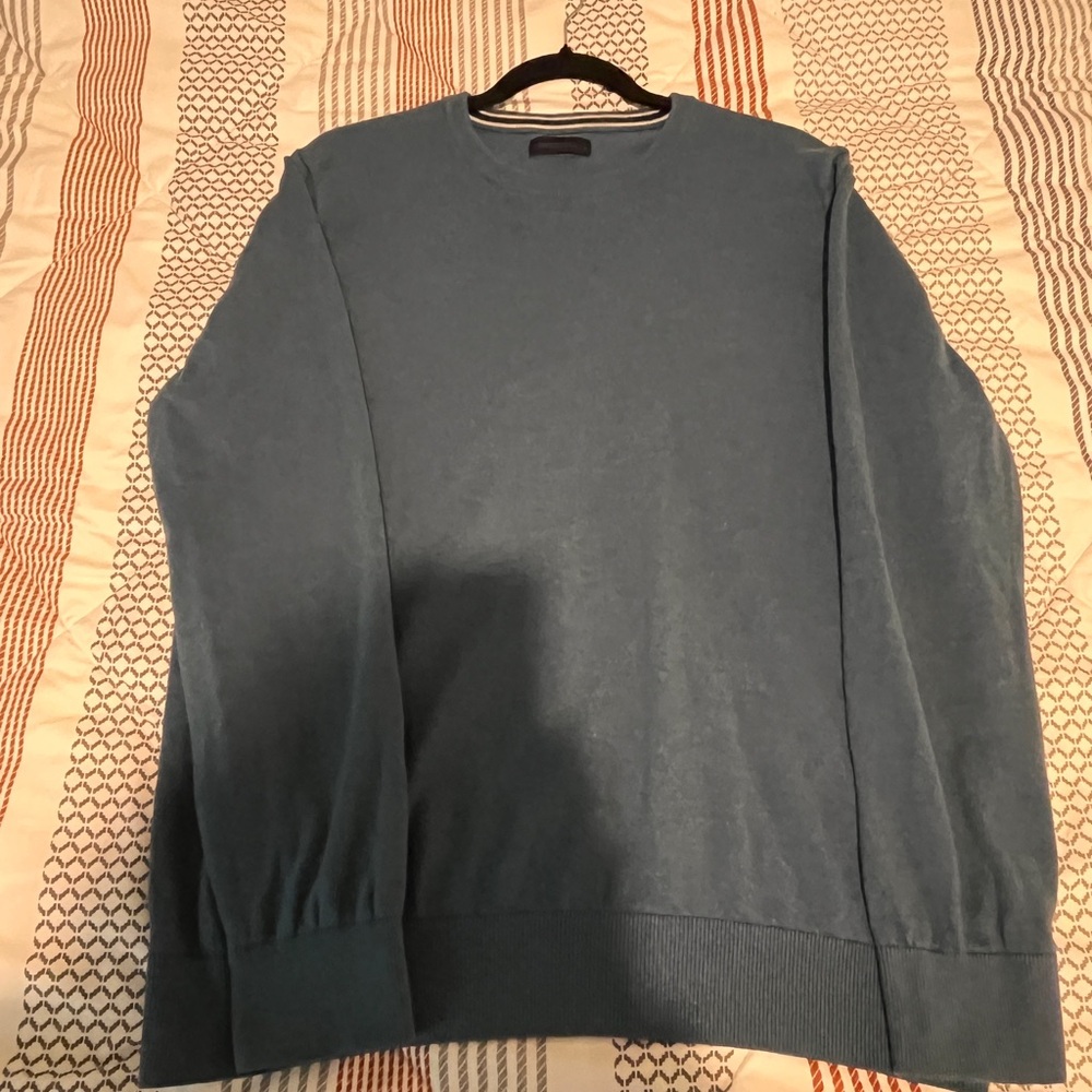 Denver Hayes Men's Teal Crewneck Sweater